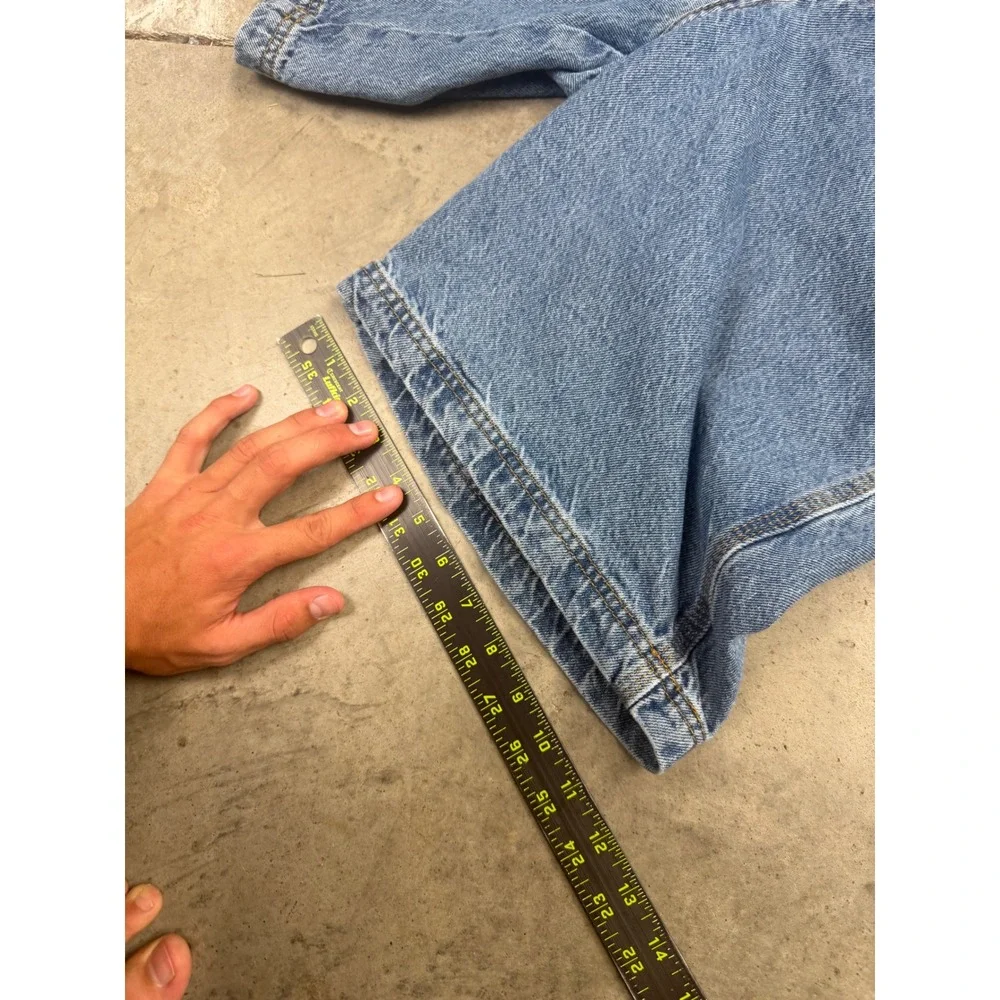 Vintage Carhartt Style Carpentar Jorts Mens 32 Blue Baggy Y2K Workwear
